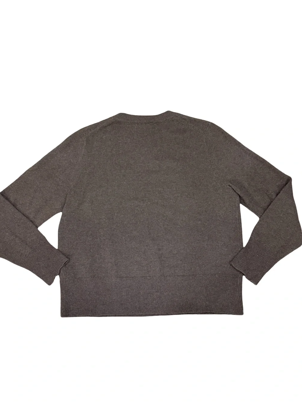 🤎 J.Crew 100% Cashmere Crewneck Sweater Women's Large Brown Luxury Knit